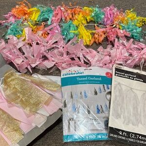 Lot of 5 party banners for birthday shower baby wedding etc all new